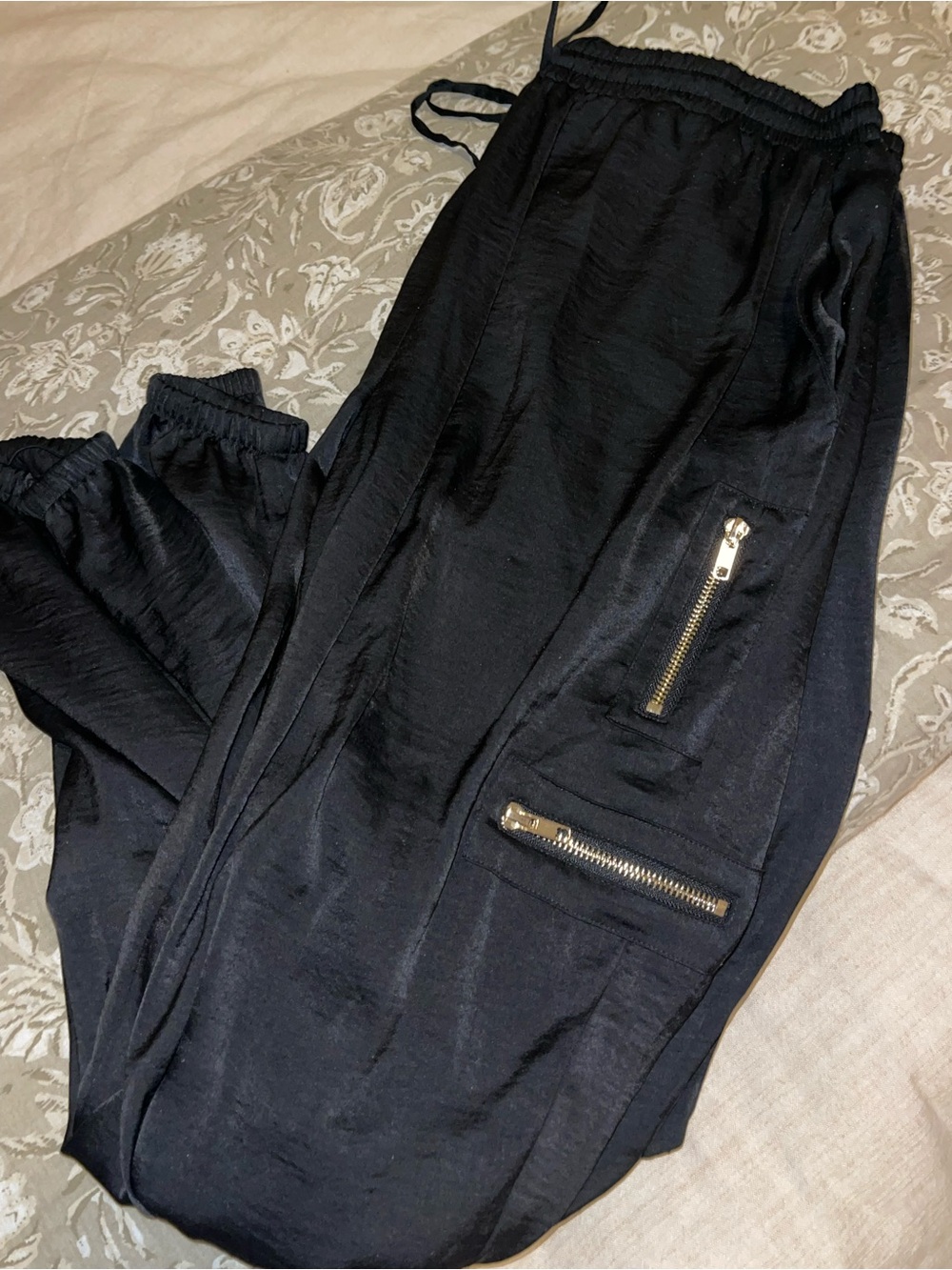 JLO’s Black Women's Jogger Pants with Zip Pockets